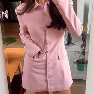 Lioness Baby Pink Cheri Mini Dress - Blazer Dress